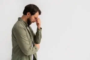 pessoa com efeitos colaterais