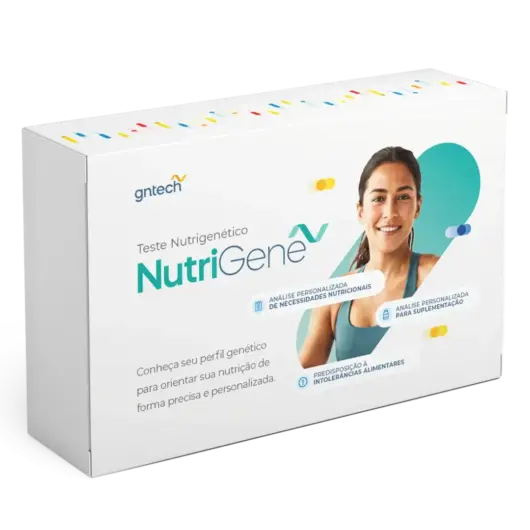 Imagem da caixa do Teste Nutrigenético NutriGene, da GnTech